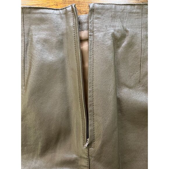 Bagatelle brown leather pencil mini skirt - Picture 4 of 10